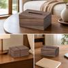 Walnut Wood Tissue Box Long-Lasting for Living Room, Bedside Table
