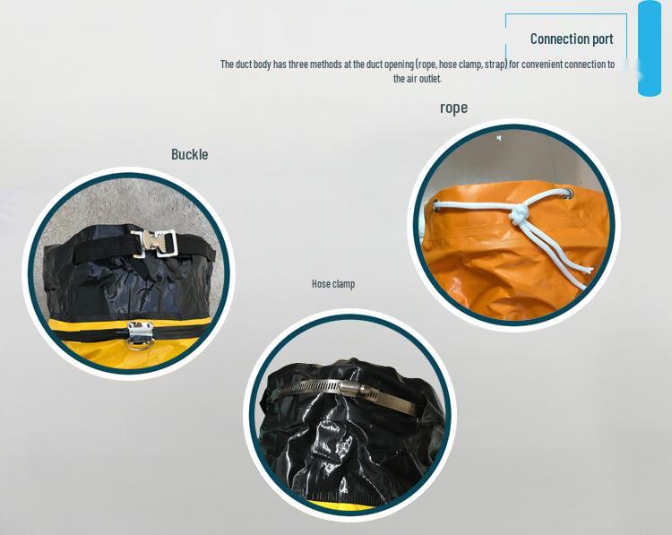 High-Temperature PVC Nylon Retractable Ventilation Duct for Mining and Tunnel Exhaust Fans