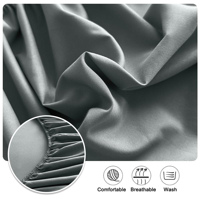Cool Touch Ice Silk Fitted Sheet Summer Cooling Mattress Protector Cover Non-slip Bed Sheet For Hot Sleepers & Night Sweats