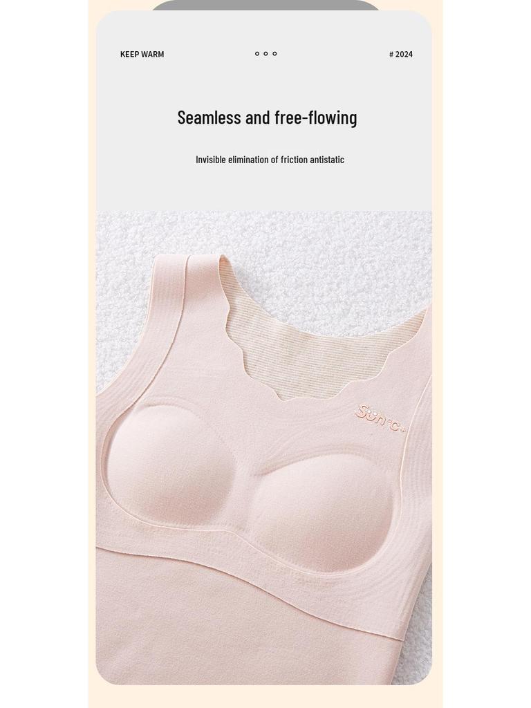 Anfiya 2025 Women's Warm Belly Protector Vest with Baby Patch, Sleeveless Cationic Underwear.