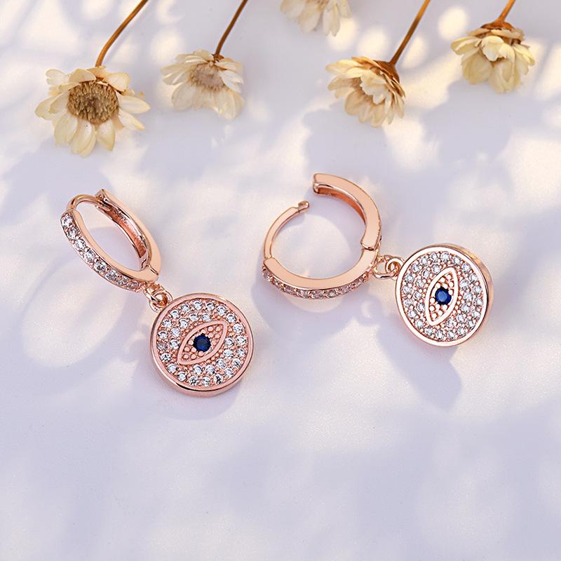 European and American Wind Devil's Eye Planet Series Micro-inlaid Zircon Fashion Earrings, Studs, Internet Celebrity Ear Buckles, Small Earrings 2026