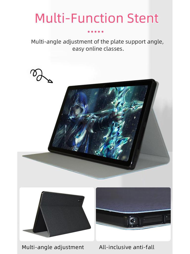 Blackview Tab11SE Leather Case: Multi-Angle Stand, Soft Shell Protective Cover for Tab11.