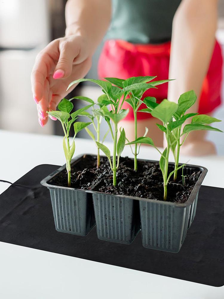 8.5W Plant Heat Mat PVC Leather Plant Warming Mat Indoor 45-50 USB Warm Hydroponics Heating Pad For Indoor Plants Reptiles
