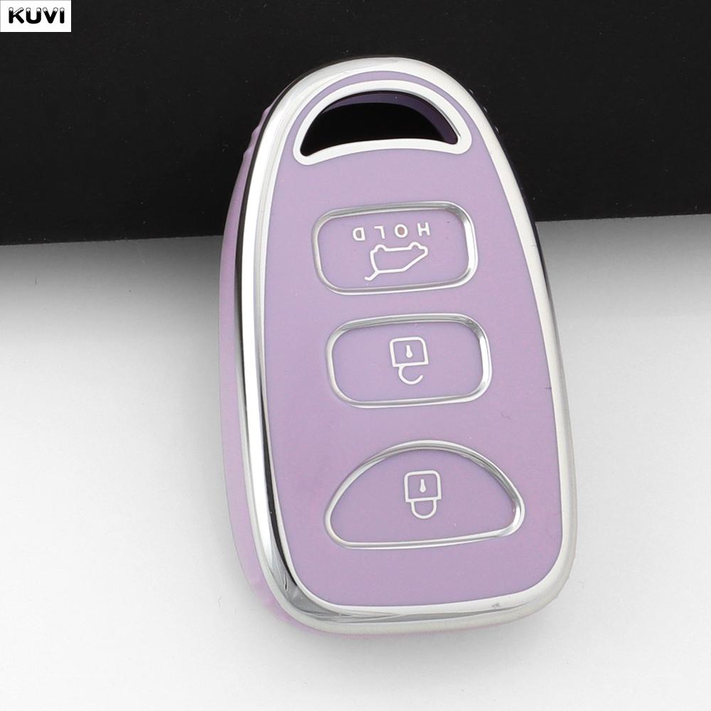 

Fashion Tpu Car Remota Key Cover Case Shell Fob For Hyundai Sonata Elantra Control Key Protective Accessories Keychain Keyless