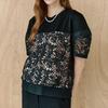 MAXZA Lace Block Volume Sleeve T Blouse zd06qT005on