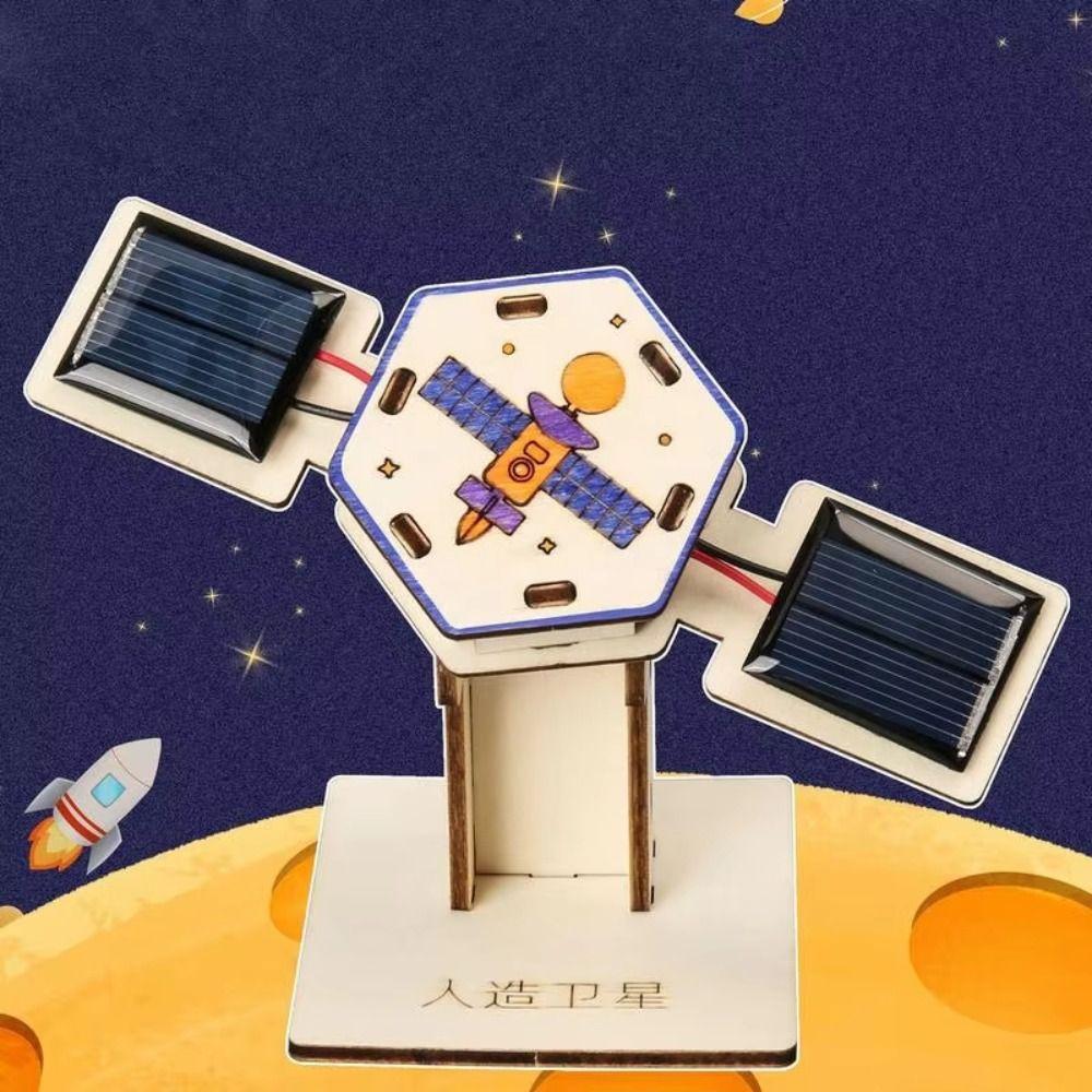 Handgemachtes DIY Solar-Satellitenmodell Solar-Satellitenmodellbausatz Puzzle für Weltraumliebhaber