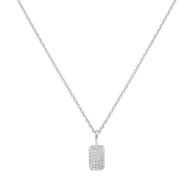 ANIA HAIE Pave Quadratische 925 Silber Halskette N064-01H