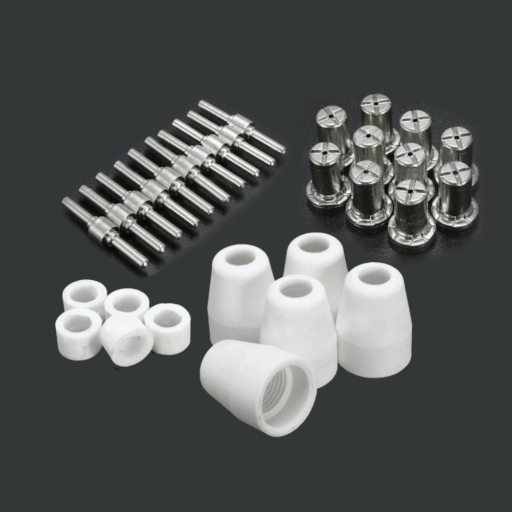 30Pcs/set Plasma Cutter Torch Kit Consumable Nickel-Plated Replacement