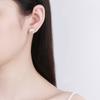 Full Paved Zircon Stud Earrings For Women Fashionable Sparkling Hoops Elegant Daily Jewelry Accessories Gift