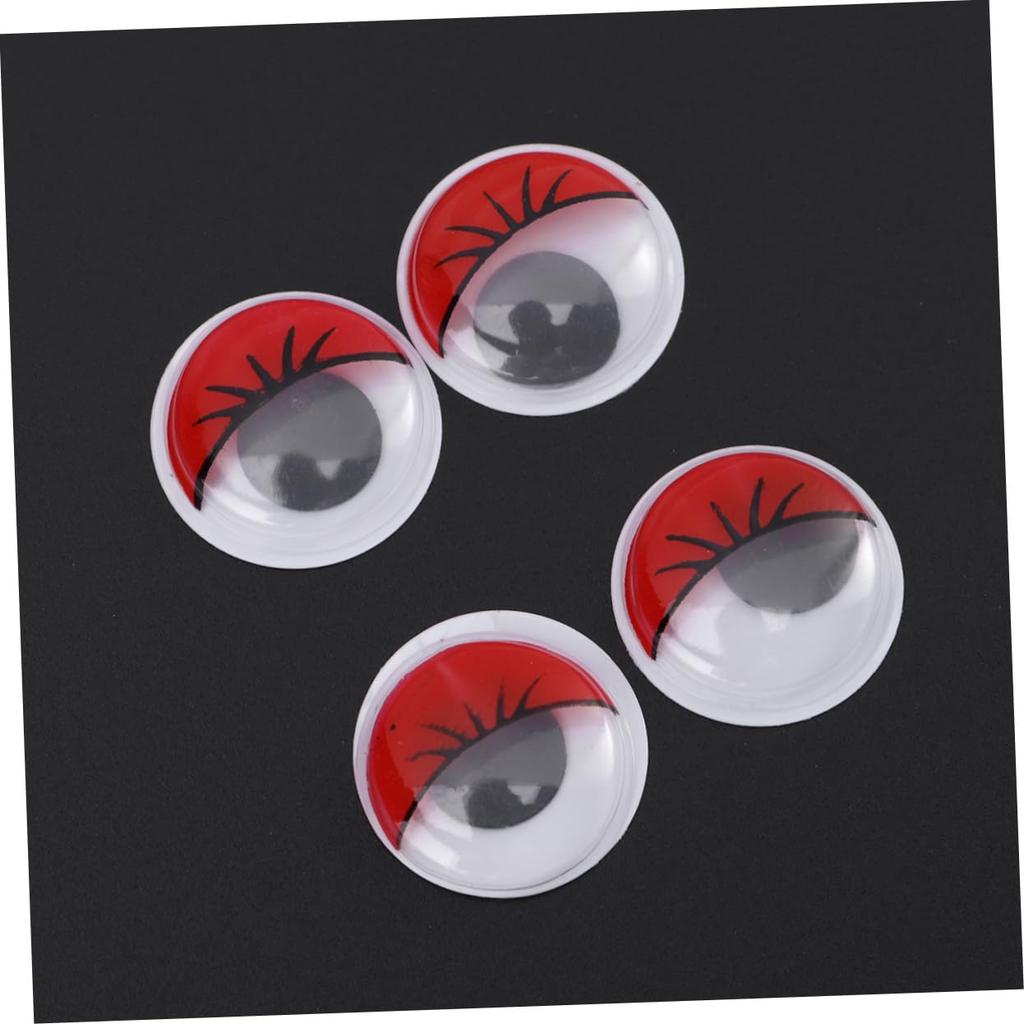 HOODANCOS 100pcs Wiggly Eyes Animal Stickers with Eyelashes for Moving Eyes, DIY Cartoon Eyes Accessories for Playsets, DIY Animal Eyes, DIY Crafts,