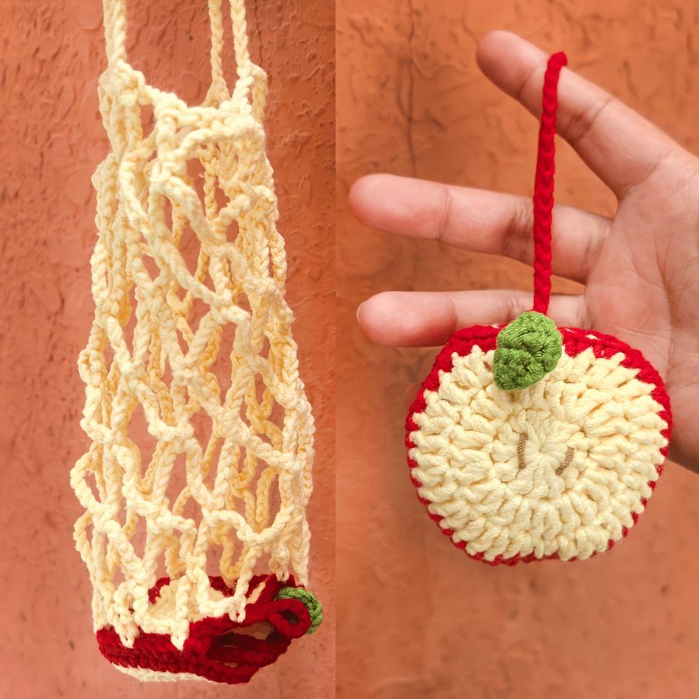 Hand Woven Water Cup Mesh Bag Folding Water Bottle Tote Bag Umbrella Storage