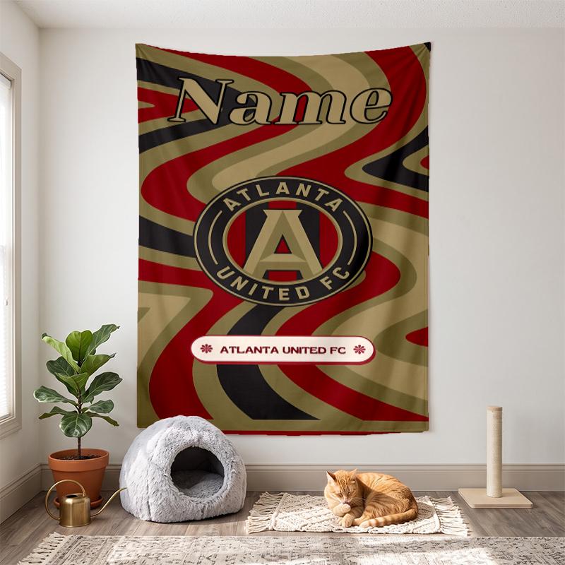 Atlanta United (1) Customizable name decorative wall tapestry ideal choice for wall decor in bedrooms living rooms dorms and home
