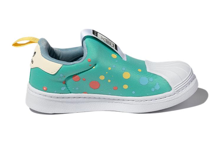 Kevin Lyons X Adidas Originals SUPERSTAR 360 Low Top Skateboard Shoes Green White Children Aged 3 7 Years Old H02737