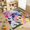 Magical Friendship Pony Gang Theme Rug Soft Nonslip Carpet For Bedroom Study Home Decor Holiday Gift