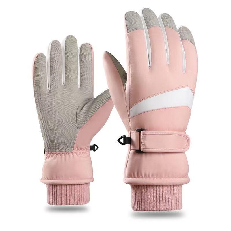 Unisex Fleece-Lined Waterproof Ski Gloves Non-Slip Outdoor Cycling Touchscreen Winter Gear