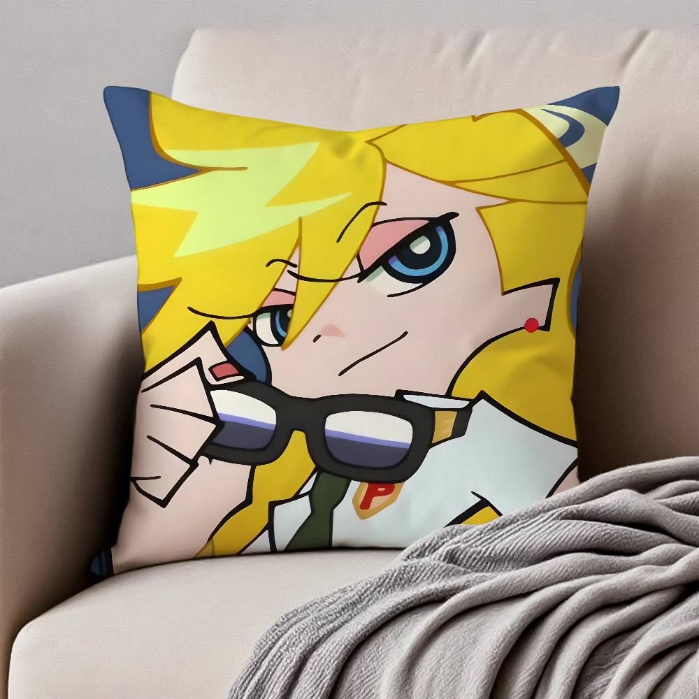 P-Panty S-Stocking Anime Pillow Case Anti-dustmite Pillowcase Invisible Zipper Silky Short Plush Sofa Cushion Cover
