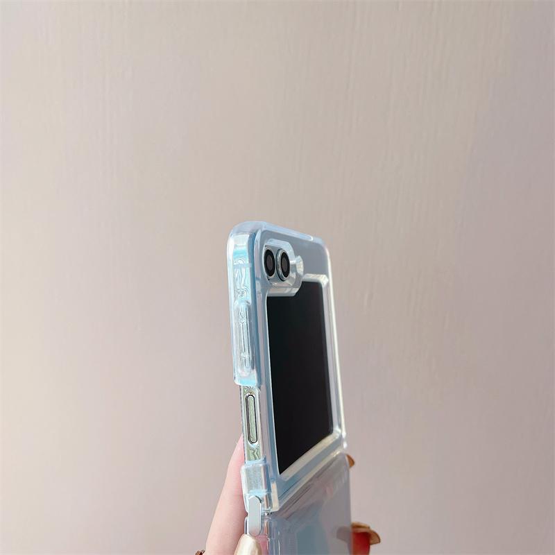 Třpytivý kamínkový kryt pro Samsung Z Flip 6 Dynamický lesklý vrtací tekutý kryt telefonu Kryt skládací obrazovky Dámský Capa