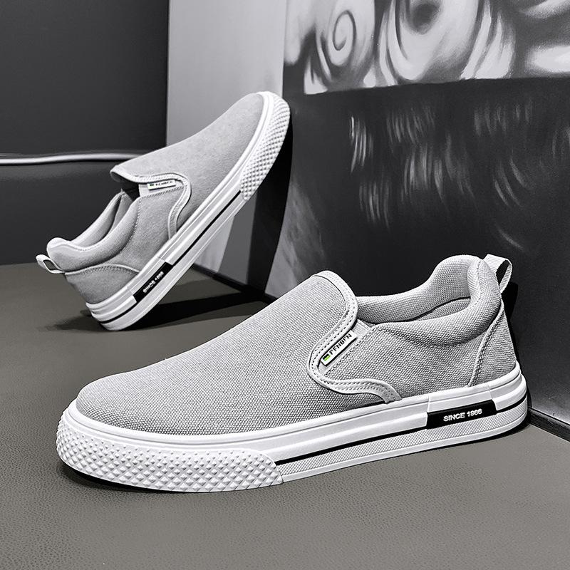 Canvas Shoes Men's New Summer Leisure Sports Breathable Versatile One-pedal Board Shoes Men's British Trend Loafers