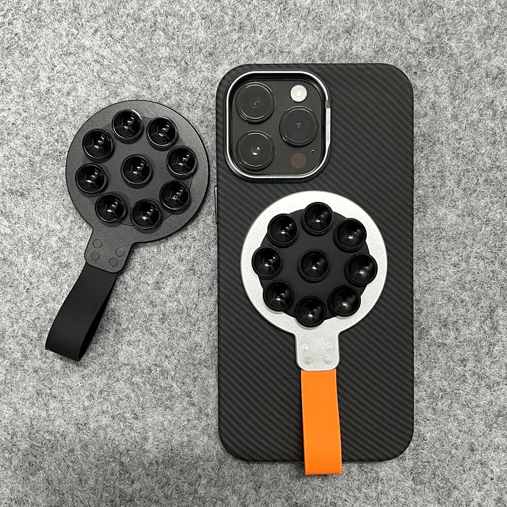 Magnetic Suction Cup Phone Mount for TikTok Videos and Selfies Silicone Suction Phone Case Grip Holder Stand for iPhone 15 Pro