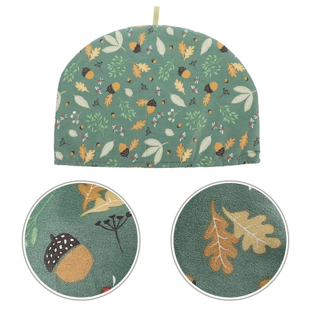 NUOLUX Tea Cozy Teapot Cover, Cotton Fabric, Stylish Nordic Floral Design, Insulated Teapot Cover, Dust Cover, Kettle Cover, 33x33x23cm, Color 3,
