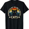 Introverted But Willing To Discuss Cats Funny Black Cat T-Shirt
