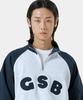 GAINSBORO Gsb Logo Raglan Half-Zip_White Melange/Navy