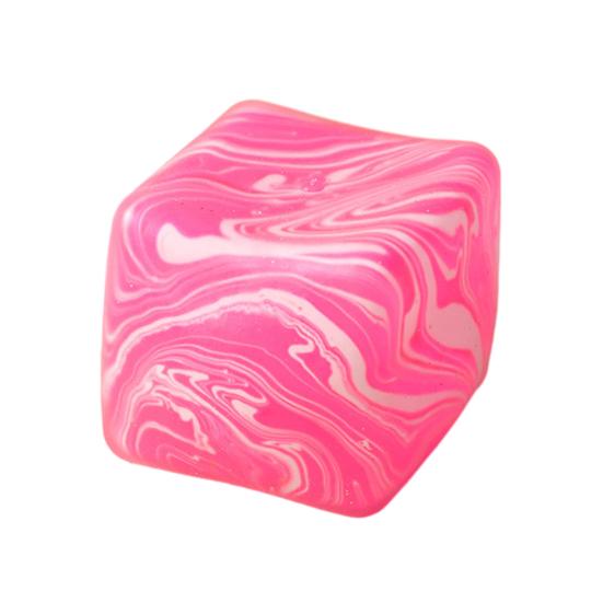 Кубик с рисунком для сжатия, игрушка для снятия тревоги, мячик-антистресс, сенсорная игрушка, кубик для снятия стресса, эластичный кубик, сжимаемая игрушка, сувениры для вечеринки розовый