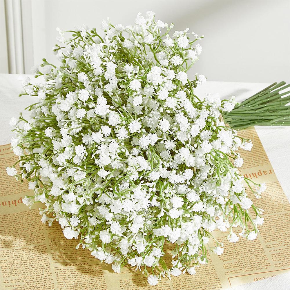 10pcs Artificial Baby Breath Flowers Fake Gypsophila Bouquet for Wedding Party Home Decoration Bride's Bouquet DIY Accessories