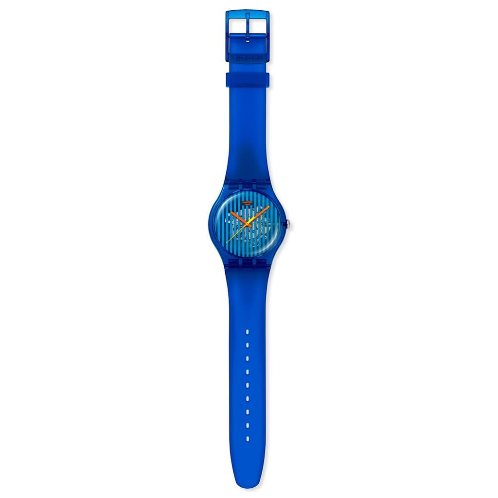 NEW GENT BIOSOURCED BRILLIANTLY BLUE Watch SO29S102 Unisex Adult Blue [Swatch]