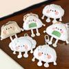 Steamed Stuffed Bun/Dumpling/Sushi Keychain Fashionable Bag Accessories Miniature Food Themed Toy for Kids and Teens