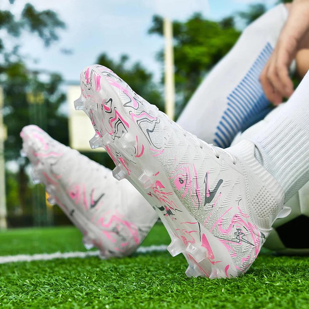 Men's High-Top Breathable Long Stud Professional Football Shoes