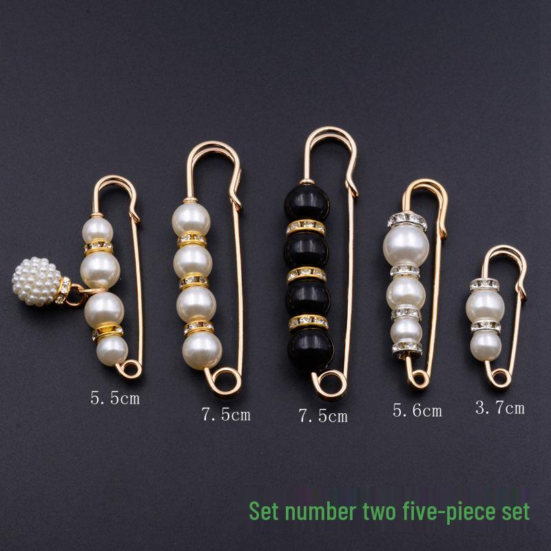 Anti-Exposure Safety Pin Brooch Set for Clothing, Cardigans, Scarves, Dresses, and Waist-Cinching