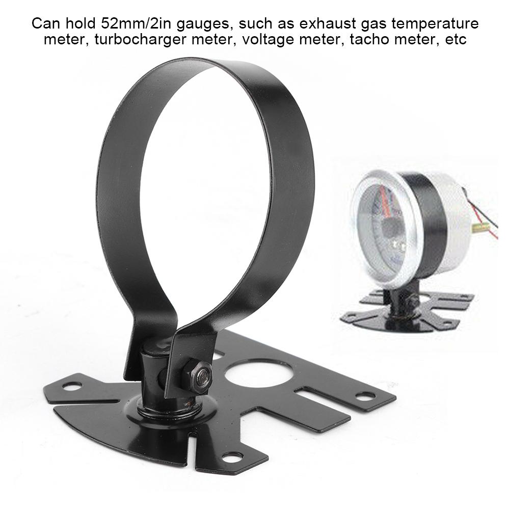 2in 52mm Single Hole Gauge Mount Bracket Iron Meter Holder Car Refitting Black