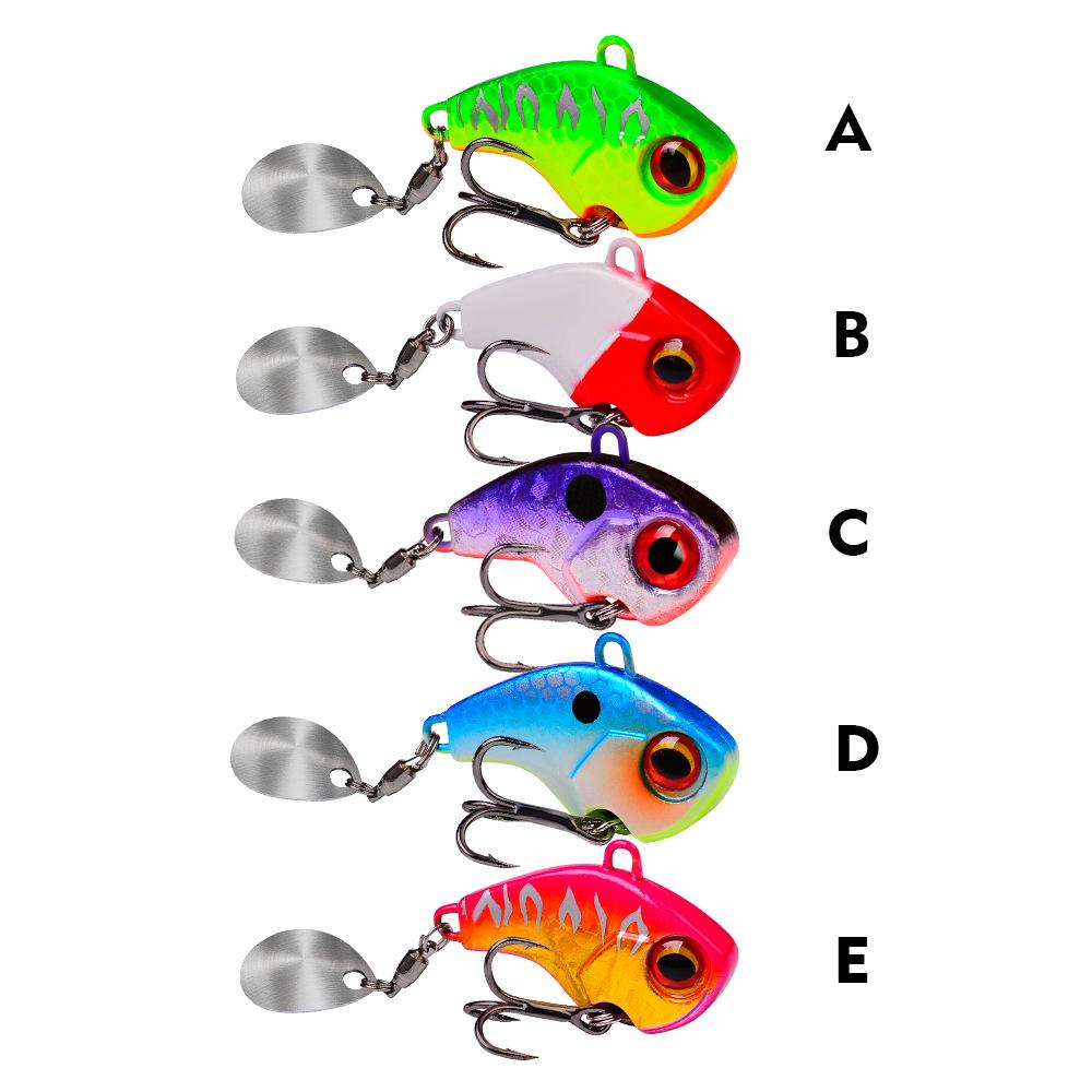 Mini VIB Spinnerbait: Sinking Rotating Vibration Artificial Fishing Lure with Bionic Design