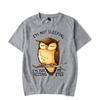 Men T-shirt I'm Not Sleeping I'm Just My Resting Eyes Kawaii T Shirt Unisex Cotton Tshirt Funny Owl Graphic Tshirts Oversized T