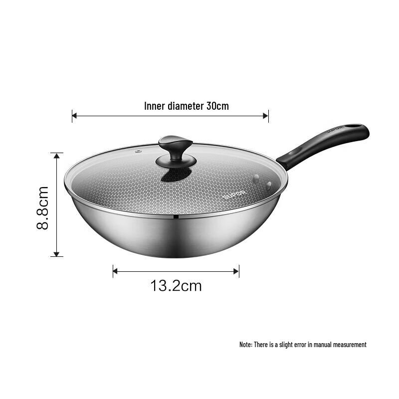 Supor 30CM Honeycomb Composite Wok with Lid