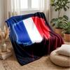 France Football Bedruckte Flanelldecke Hautfreundlich Warm Dekorativer Überwurf für Innenbereich Couch Bett Tägliche Nutzung