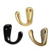Bathroom Wall Hook Metal Single Hook with 2 Screw Holes and Rounded End for Towels Bags Outerwear for Home Daily Use