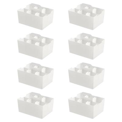 JEJ Astage Aufbewahrungsbox, Schreibtisch-Tragetasche, Mini-Schreibtisch-Organizer, Weiß, Stapelbar, Hergestellt in Japan, 21,5 cm breit x 16,3 cm tief x 14,5 cm hoch, 8er-Set
