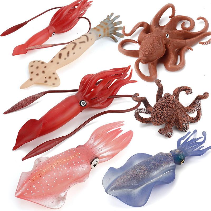 Octopus Squid And Realistic Marine Animal Pvc Model Toy For Display Educational