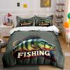 Fishing-Themed Graphic Set Multiple Sizes Kid'S And Adults' Bedroom Exquisite 3Pc Bedding Set, Gift