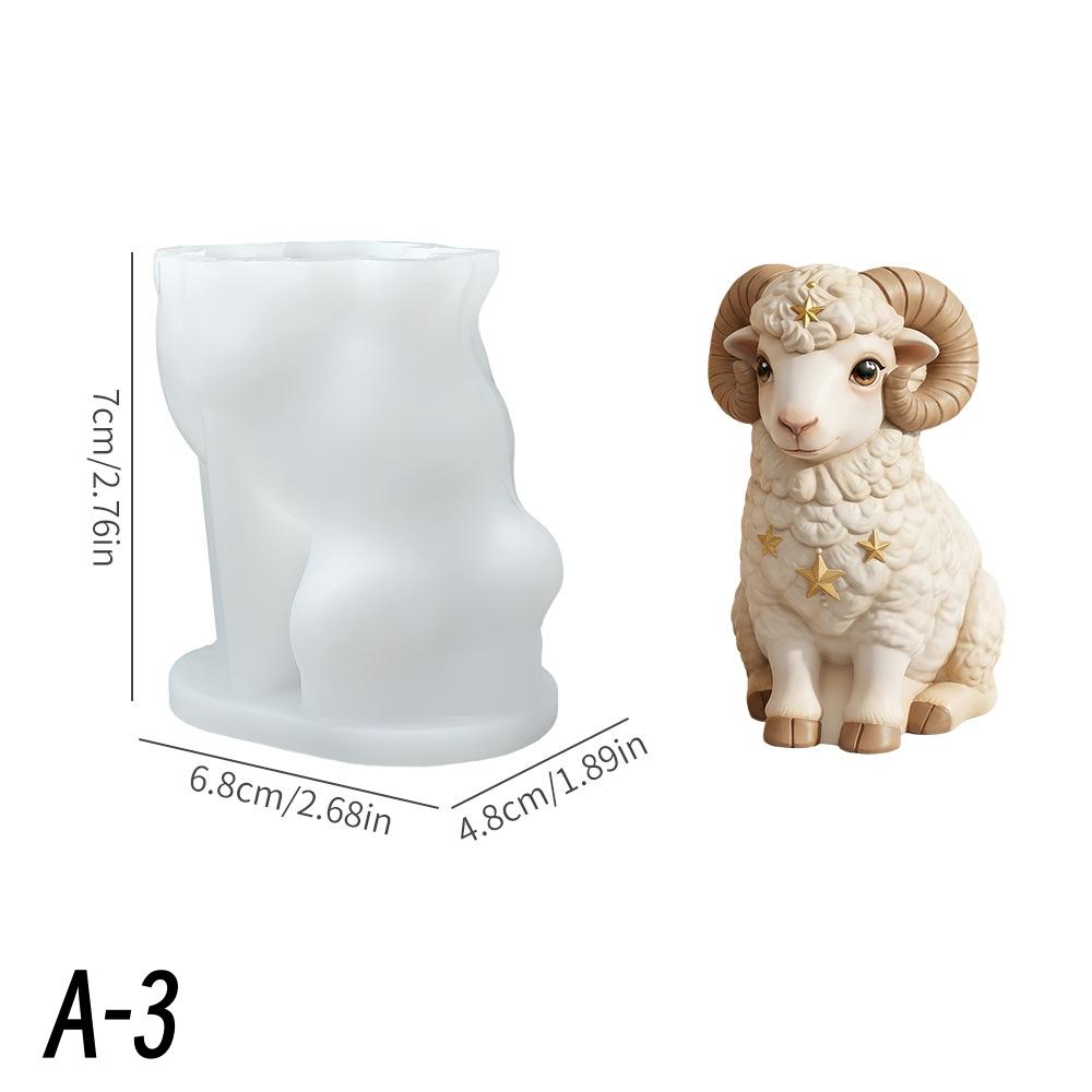 

1 Pcs Sheep Silicone Mold - Creative Realistic Lamb Candle & Plaster Resin Casting Mold For DIY Home Decor & Ornaments