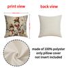 Christmas Snowman Print Pillow Case New Home Sofa Cushion Indoor Versatile Cushion Cushion