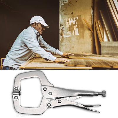 6.5 Inch Locking C Clamps with Swivel Pads Locking Clamp Pliers Table and Tool Vise Grip DIY Woodworking Welding Cabinetry