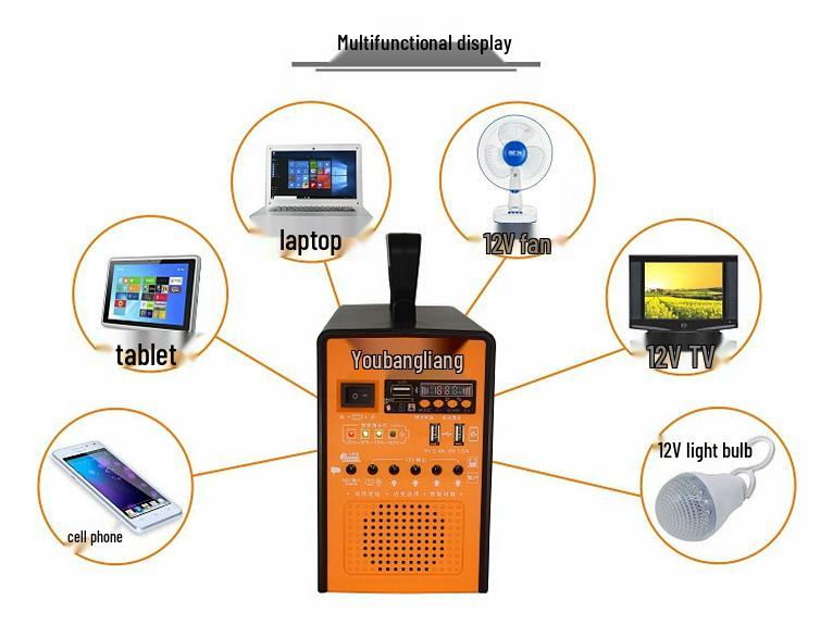 Solar Light Home System: Portable Power, Bluetooth Music, Multifunctional Lighting