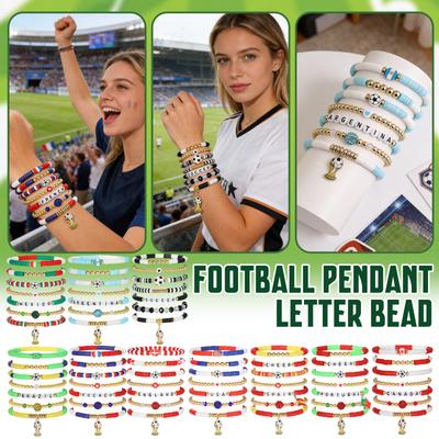 Soccer Sports Team Game Day Bracelet Stackable Beaded Bracelet