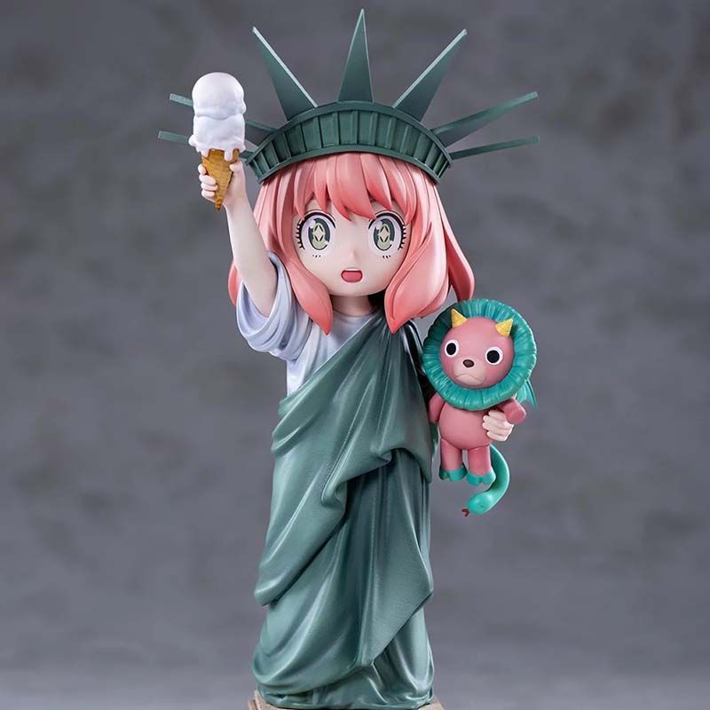 19cm Height Anya Cos Statue of Liberty Handcrafted Model Desk Ornament From Spy X Family