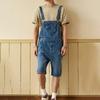 Men's Denim Suspenders Shorts Summer One-Piece Denim Overalls Men's Shorts Five-point Denim Shorts Slim Overalls Denim Shorts