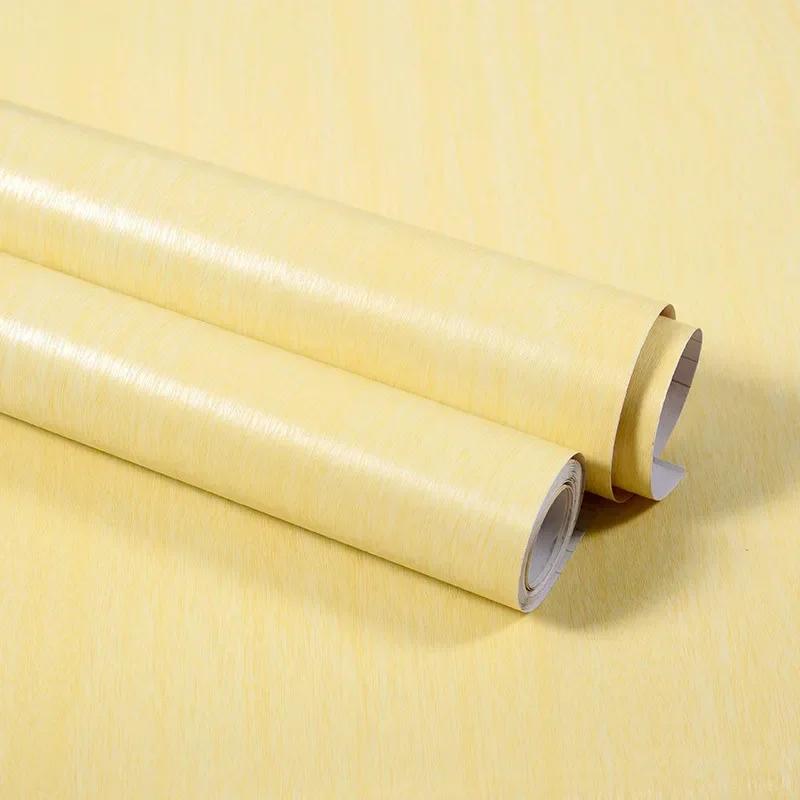 Wasserabweisende Holz-Vinyl-Wandverkleidung Rolle Selbstklebende Dekor Kontaktpapier Türen Schrank Schreibtisch Moderne Möbel Dekorativer Aufkleber