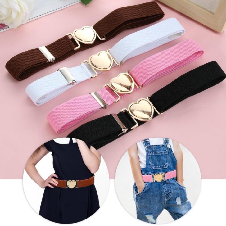 Universal Stretchy Decorative Belt Heart Shape Buckle Waistband Girl Accessories